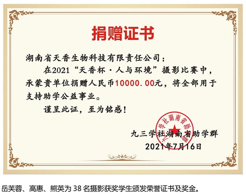 2021年“天香杯·人與環(huán)境”